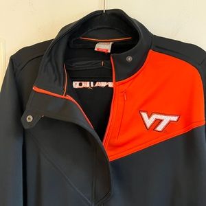 Nike fit dry Virginia Tech black orange zip up jacket size large